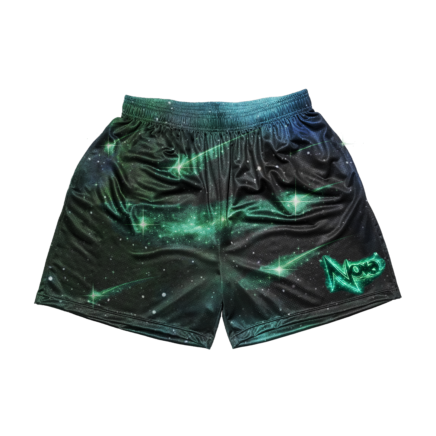 "Nebula Surge" Galaxy Mesh Shorts